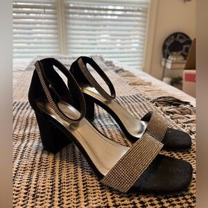 Elegant Black and Silver Women's Heels